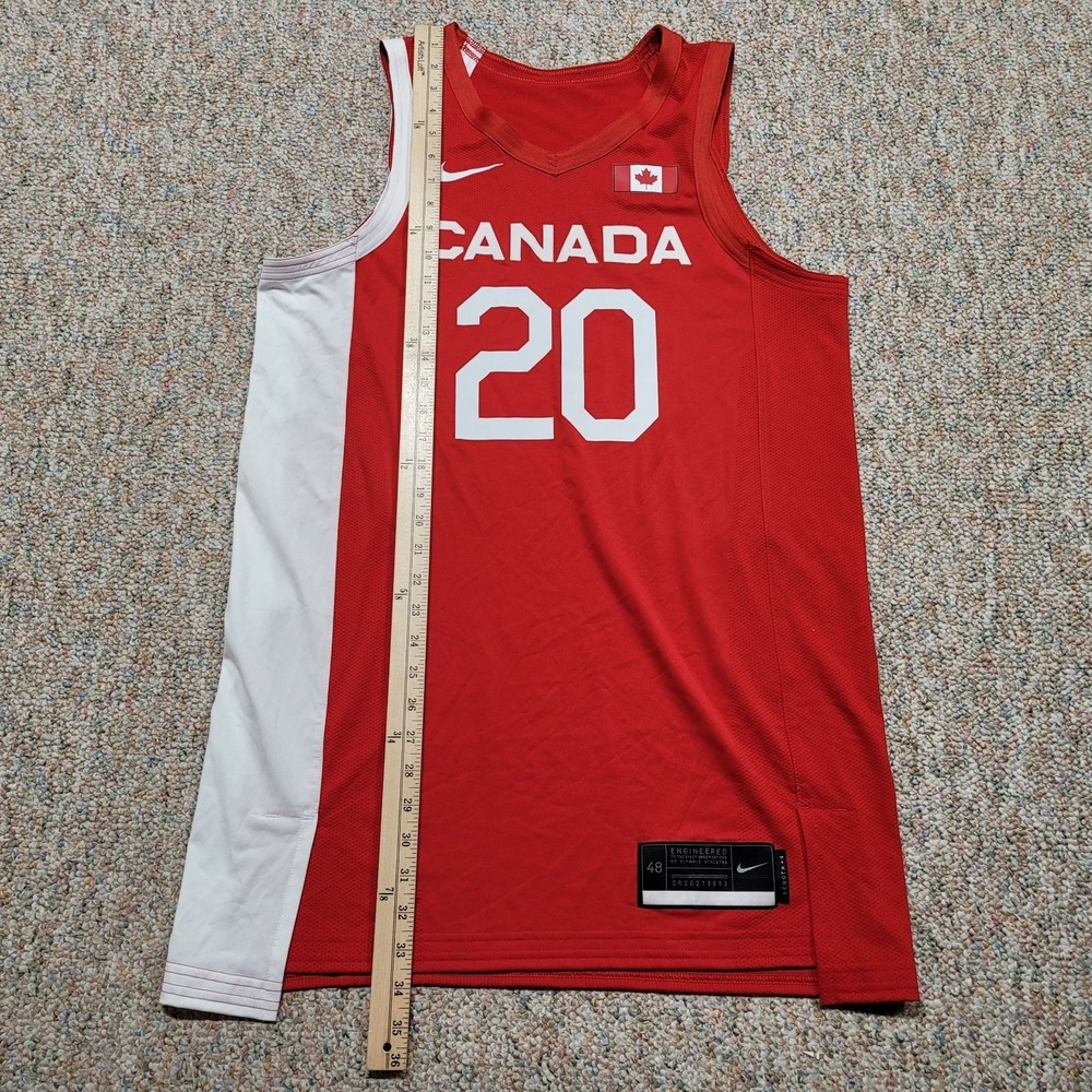 Canada Team Issued Jersey Size 48 Nike 2020 Olympics Mens Basketball + 4 - Picture 7 of 15